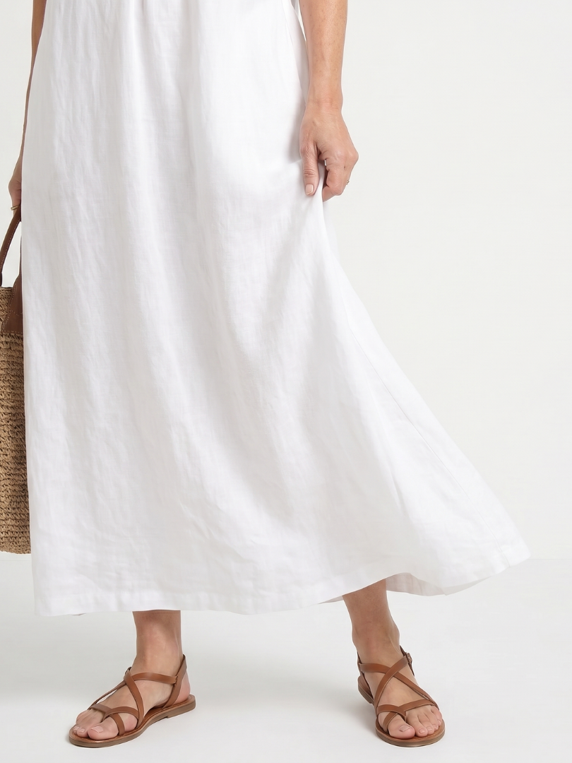 Novelle North® | Ruffle Trim Sleeveless Neck Midi Dress