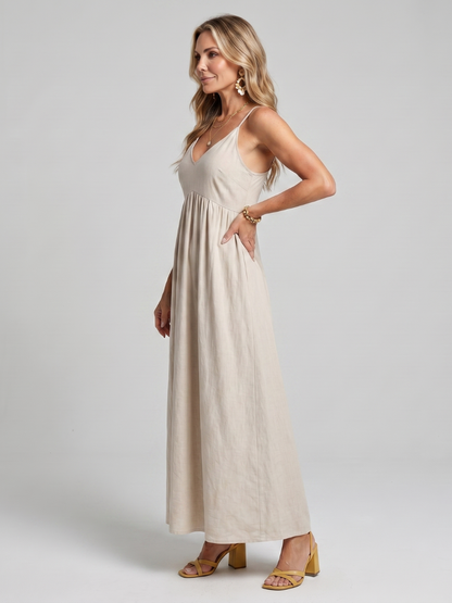 Novelle North® | Spaghetti Strap Flowing Skirt Midi Dress
