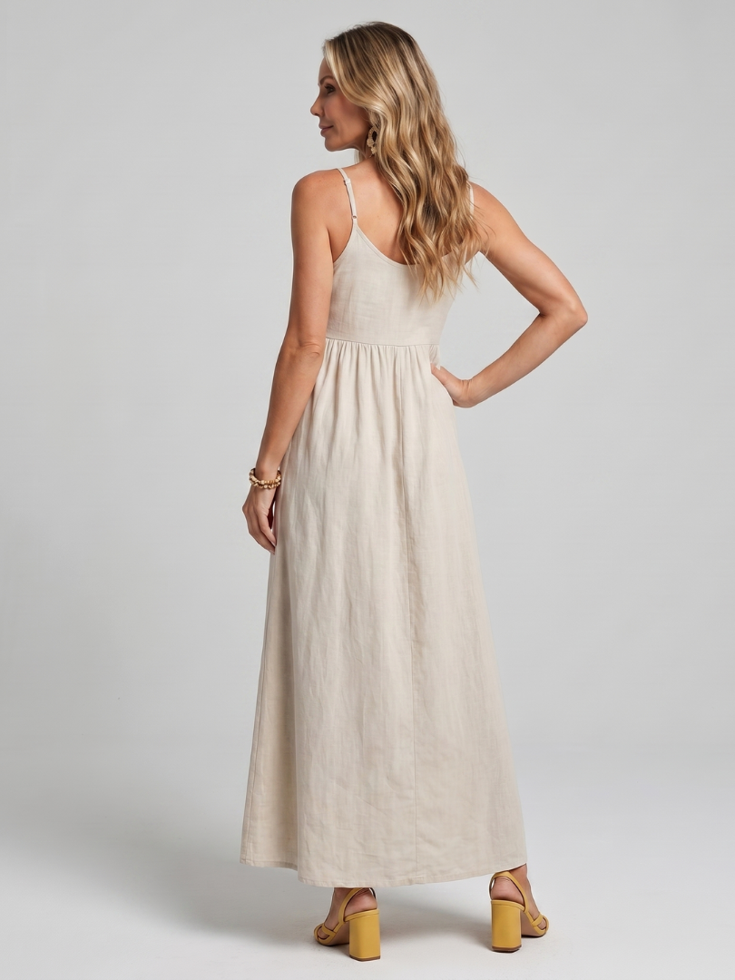 Novelle North® | Spaghetti Strap Flowing Skirt Midi Dress