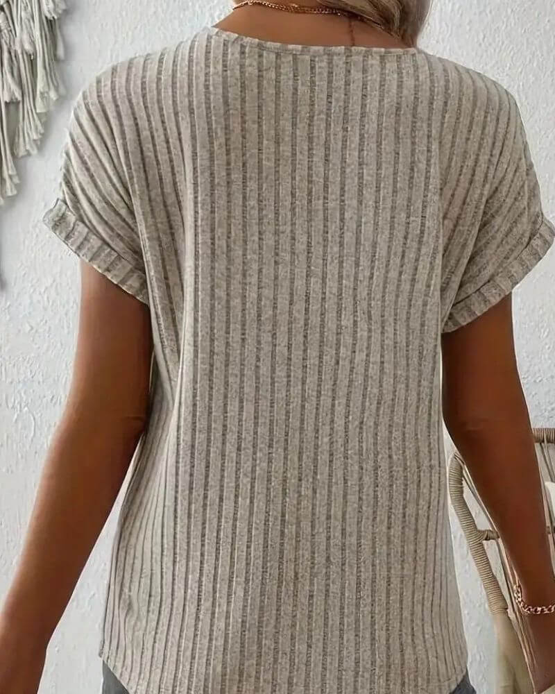 Novelle North® | GEBREIDE BLOUSE MET V-HALS